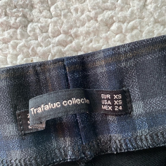 ZARA Trafaluc Collection Plaid High Waisted Stretchy Leggins Size: XS - Picture 8 of 10